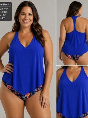 Magic suit Women's Royal Blue Racerback Top only